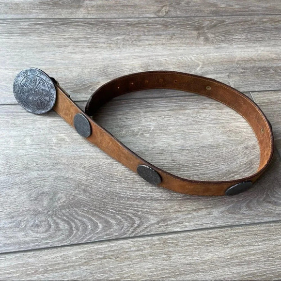 Vintage Kudos Boho  Western Leather Belt - Picture 5 of 14